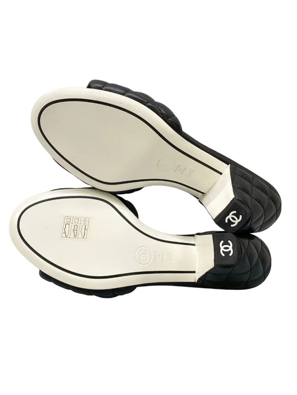 Chanel Mules C Black Leather